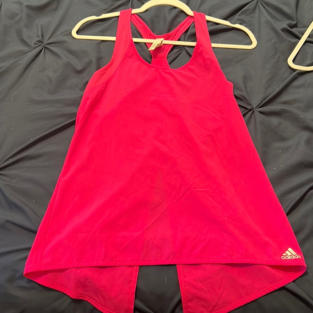 Adidas open back workout tank